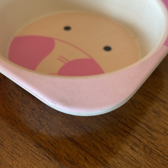 Childs Dinnerware Set. Pink Elephant Bowl cup Melamine Plastic - Picture 4 of 4